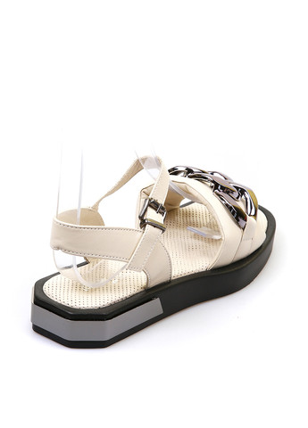 Бежевые босоножки Anna Lucci с ремешком с цепочками