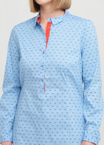 Рубашка Reserved блакитна кежуал бавовна