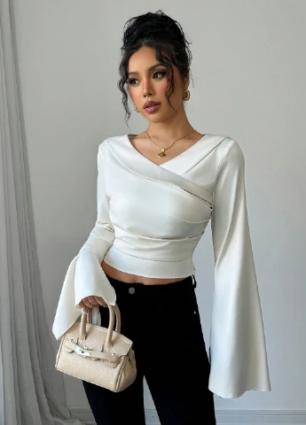 Кремовая блуза SHEIN