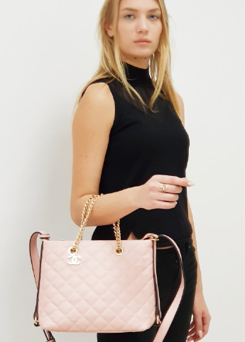 Стильна сумка рожева середня повсякденна 612 Fashion сумка (225899789)