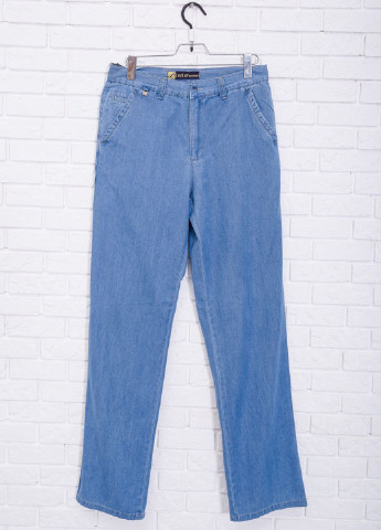 Голубые демисезонные прямые джинсы Ager