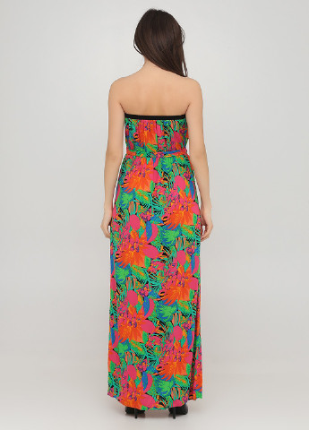Комбинированное кэжуал платье бандо F&F с цветочным принтом