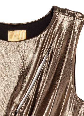 Золотистий кежуал сукня кльош H&M однотонна