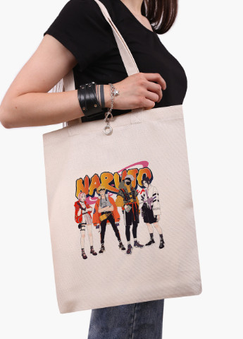 Еко сумка шоппер біла Наруто (Naruto) (9227-2630-WT-1) екосумка шопер 41*35 см MobiPrint (215977363)