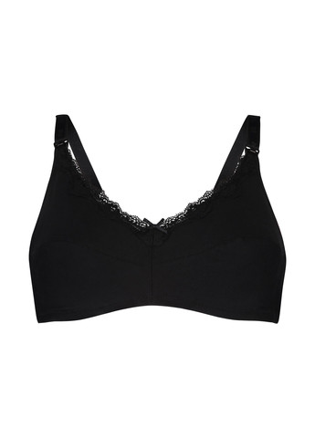 Чёрный бюстгальтер беременных и кормящих мам Hunkemoller без косточек хлопок