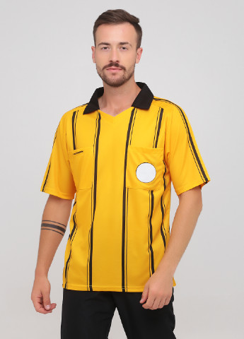 Желтая мужская футболка поло Independent в полоску
