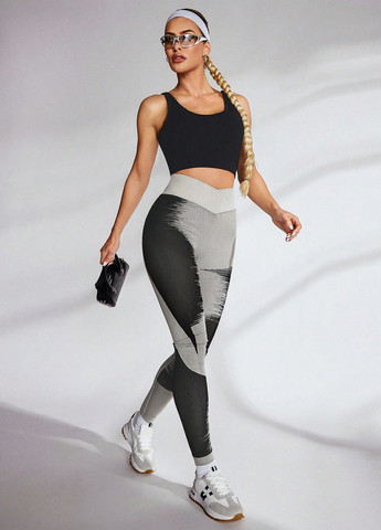 Комбинированные демисезонные леггинсы SHEIN