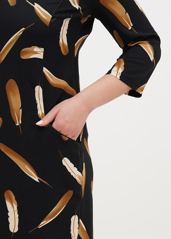 Темно-сіра кежуал сукня футляр Imperial з малюнком