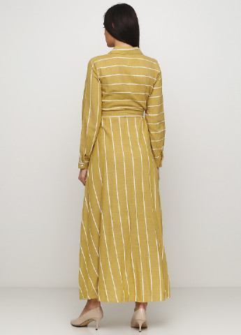 Салатова кежуал сукня сорочка Made in Italy в смужку