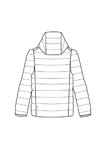 Черная зимняя куртка демисезонная stevo 2 Huppa