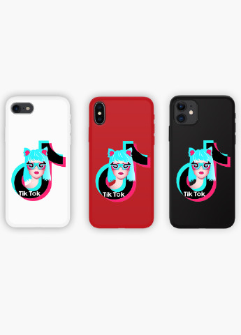 Чехол силиконовый Apple Iphone X ТикТок (TikTok) (6129-1648) MobiPrint (219517624)