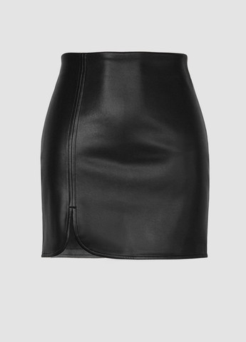 Черная кэжуал однотонная юбка Gepur