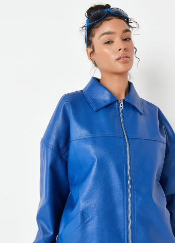 Синя демісезонна куртка Missguided
