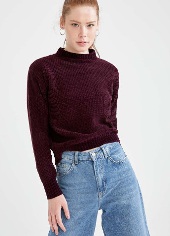 Бордовый демисезонный свитер джемпер DeFacto