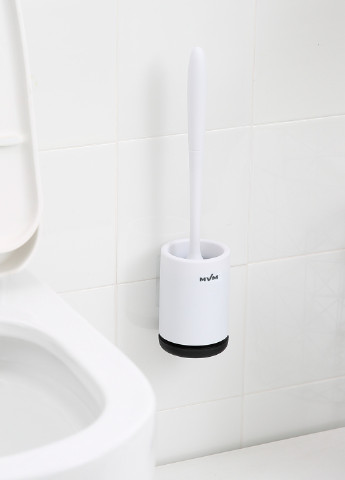 Йоржик для унітазу з силіконовою щіткою клейкий настінний, 41х9 см MVM (252810371)