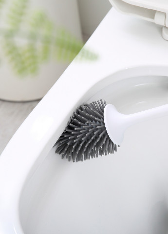 Йоржик для унітазу з силіконовою щіткою клейкий настінний, 41х9 см MVM (252810371)