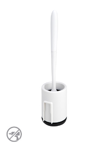 Йоржик для унітазу з силіконовою щіткою клейкий настінний, 41х9 см MVM (252810371)