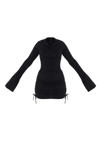 Черное кэжуал платье PrettyLittleThing однотонное