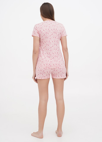 Розовая всесезон пижама (футболка, шорты) футболка + шорты Lucci