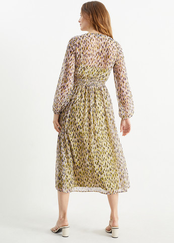 Комбінована кежуал сукня кльош C&A з абстрактним візерунком