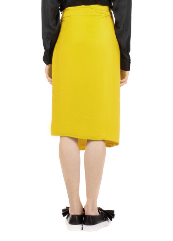 Желтая кэжуал однотонная юбка Cedric Charlier