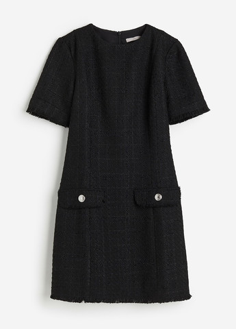 Черное кэжуал платье а-силуэт H&M однотонное