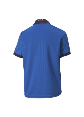 Синя демісезонна дитяча футболка italia kids' home replica jersey Puma