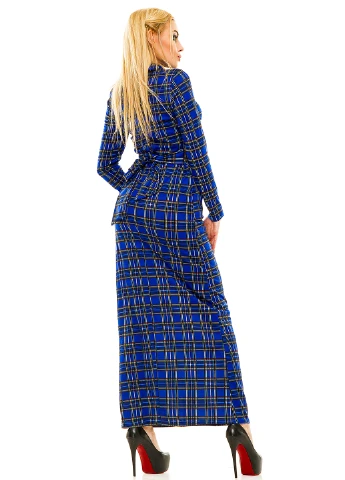 Волошкова ділова сукня Lady Style в клітинку