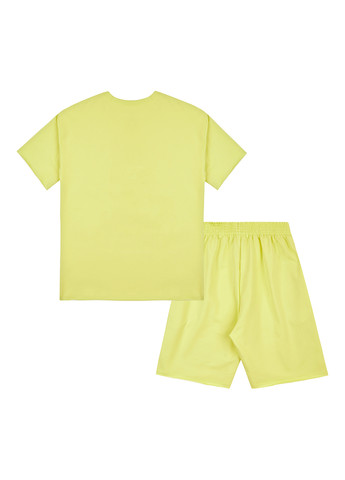 Жовтий літній костюм (футболка, шорти) з шортами Garnamama