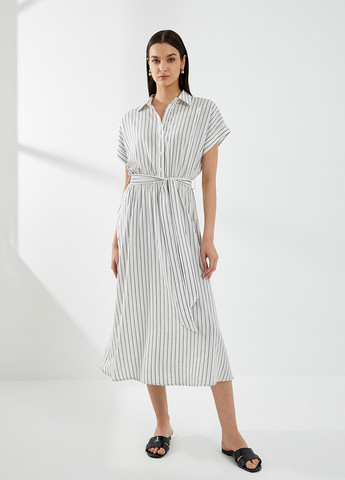 Чорно-білий кежуал сукня сукня-сорочка KOTON в смужку