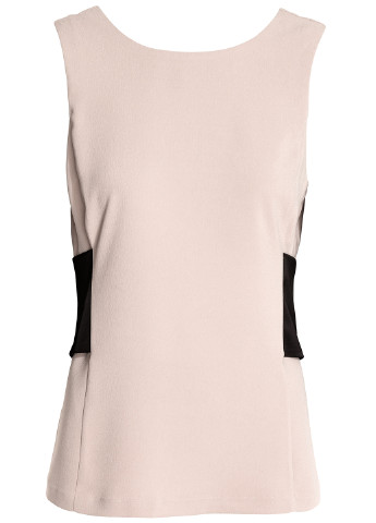 Светло-бежевая летняя блуза без рукава H&M