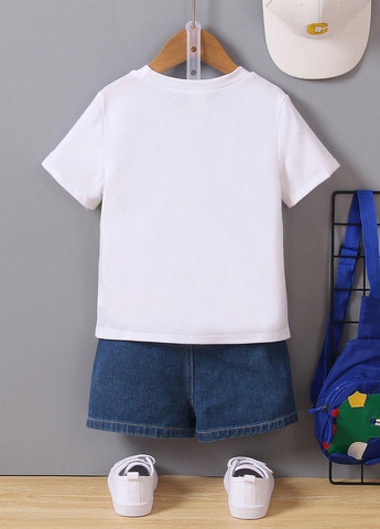 Біла літня футболка SHEIN