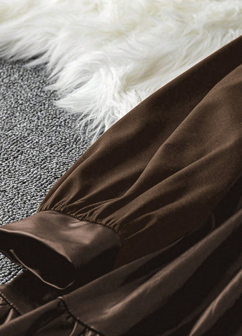 Коричнева кежуал сукня SHEIN однотонна