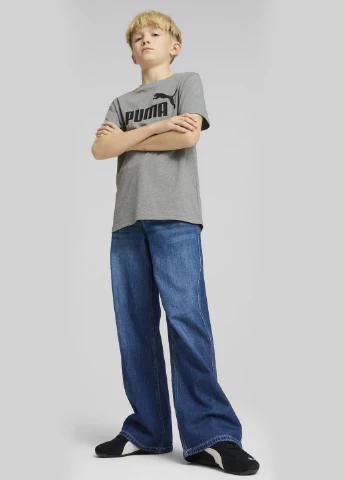Сіра літня футболка Puma ESS No. 1 Logo Tee