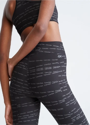 Черные демисезонные леггинсы Calvin Klein