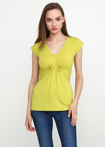 Лимонно-зелена літня футболка Софі