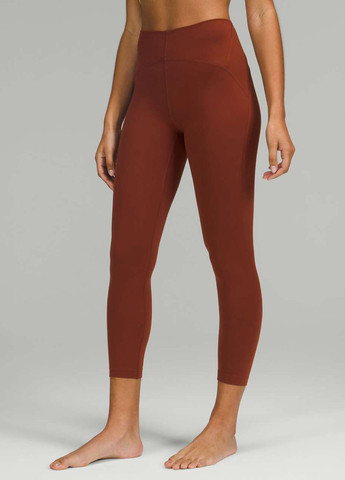 Розово-коричневые демисезонные леггинсы Lululemon Athletica