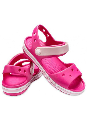 Розовые кэжуал детские сандалии Crocs на липучке