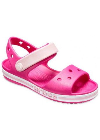 Розовые кэжуал детские сандалии Crocs на липучке