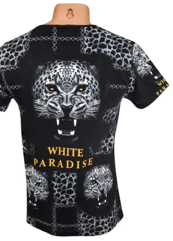 Черная мужская футболка White Paradise