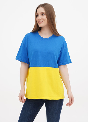 Сине-желтая летняя футболка Shik