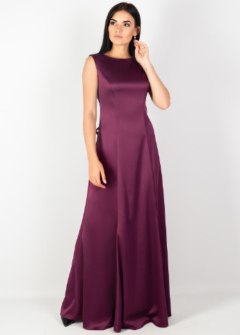 Фиолетовое вечернее платье Seam однотонное