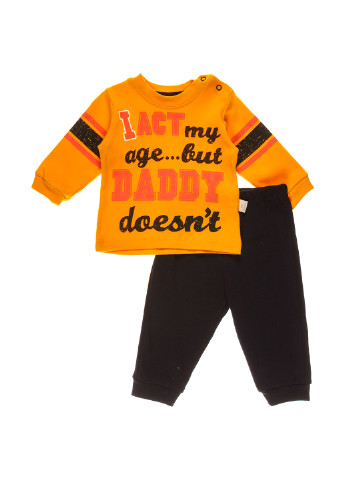 Оранжевый демисезонный комплект (свитшот, брюки) Bebemania