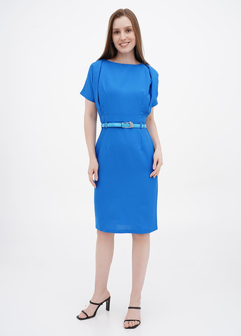 Світло-синя кежуал сукня футляр Rebecca Tatti однотонна