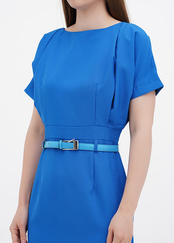 Светло-синее кэжуал платье футляр Rebecca Tatti однотонное