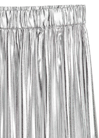Спідниця H&M плісе однотонна срібна кежуал