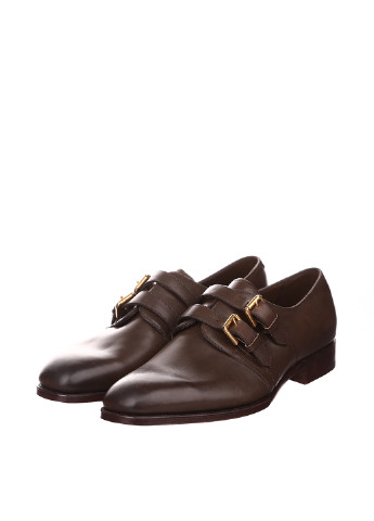 Темно-коричневые классические туфли Ralph Lauren с ремешком