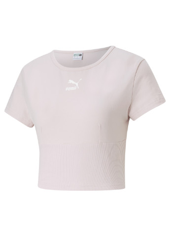 Розовая всесезон футболка classics structured women's tee Puma