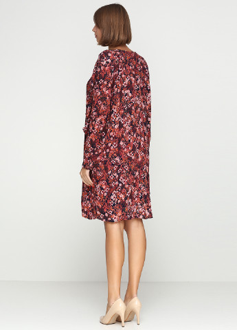 Бордова кежуал платье H&M з квітковим принтом