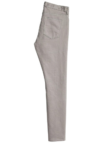 Светло-серые кэжуал демисезонные зауженные брюки H&M